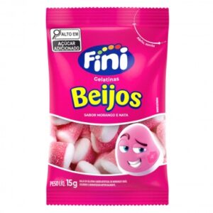 BALA FINI BEIJOS MORANGO 15GR